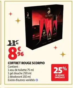 Auchan Supermarché Coffret rouge scorpio offre