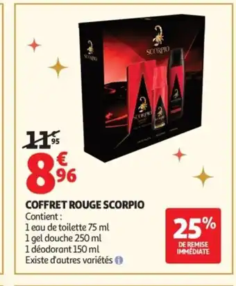 Auchan Supermarché Coffret rouge scorpio offre