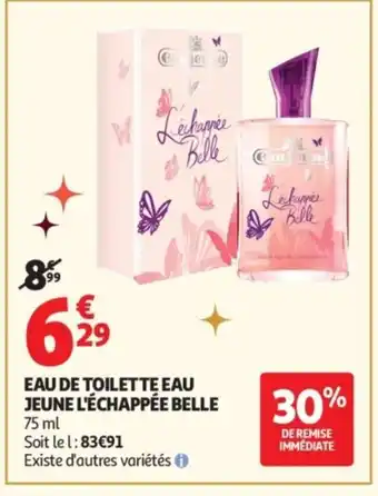 Auchan Supermarché L'ÉCHAPPÉE BELLE Eau de toilette eau jeune offre