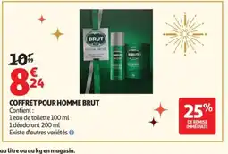Auchan Supermarché Coffret pour homme brut offre