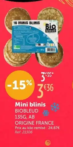 L'Eau Vive BIOBLEUD Mini blinis offre