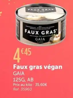 L'Eau Vive GAIA Faux gras végan offre