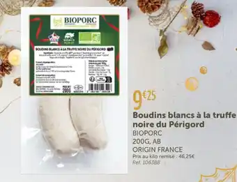 L'Eau Vive BIOPORC Boudins blancs à la truffe noire du Périgord offre