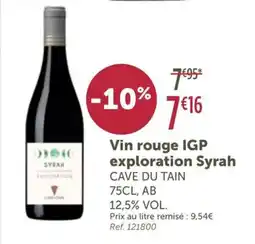 L'Eau Vive Vin rouge IGP exploration Syrah offre