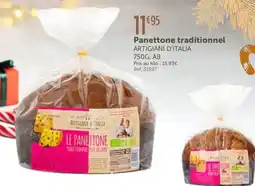 L'Eau Vive ARTIGIANI D'ITALIA Panettone traditionnel offre