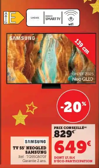 Super U Tv 55' neoqled samsung offre