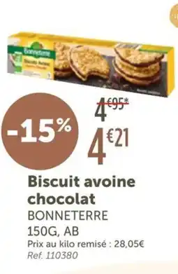 L'Eau Vive BONNETERRE Biscuit avoine chocolat offre