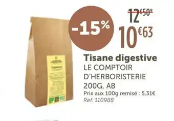 L'Eau Vive LE COMPTOIR D'HERBORISTERIE Tisane digestive offre