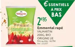 L'Eau Vive VALMARTIN Emmental rapé offre