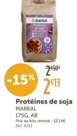 L'Eau Vive MARKAL Protéines de soja offre