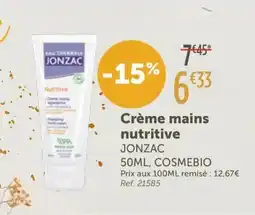 L'Eau Vive JONZAC Crème mains nutritive offre
