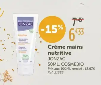 L'Eau Vive JONZAC Crème mains nutritive offre