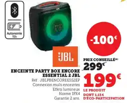 Super U Enceinte party box encore essential 2 jbl offre