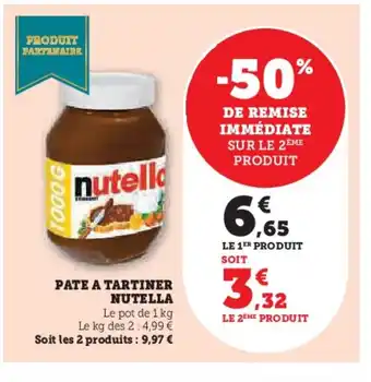 Hyper U NUTELLA Pate a tartiner offre