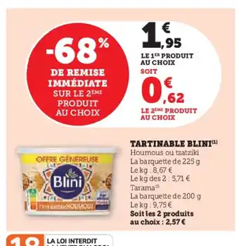 Hyper U BLINI Tartinable offre