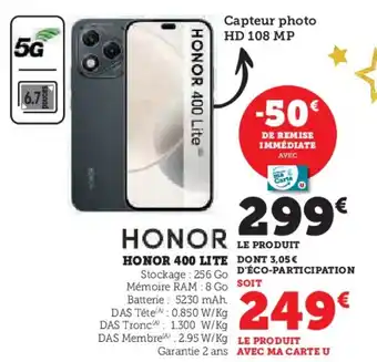 Super U Honor 400 lite offre
