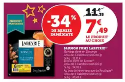 Hyper U LABEYRIE Saumon fume offre