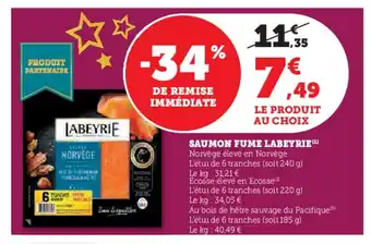 Hyper U LABEYRIE Saumon fume offre