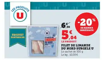Hyper U Filet de limande du nord surgele u offre