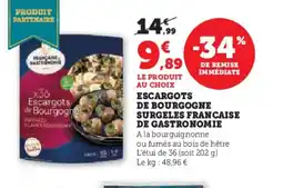 Hyper U Escargots de bourgogne surgeles francaise de gastronomie offre