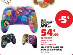 Super U Manette sans fil power a switch offre