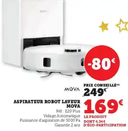 Super U Aspirateur robot laveur mova offre