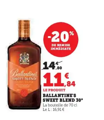 Hyper U BALLANTINE'S Sweet blend offre