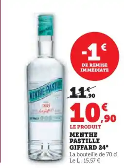 Hyper U Giffard 24° menthe pastille offre