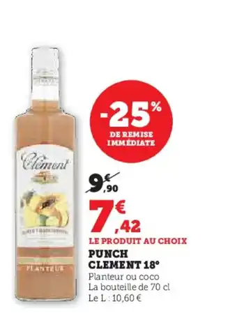 Hyper U CLEMENT 18° Punch offre