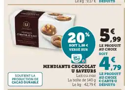 Hyper U Mendiants chocolat u saveurs offre