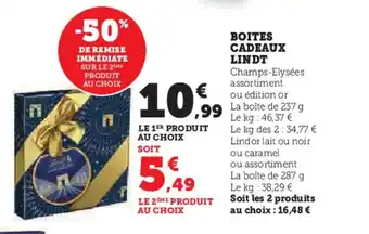 Hyper U LINDT Boites cadeaux offre