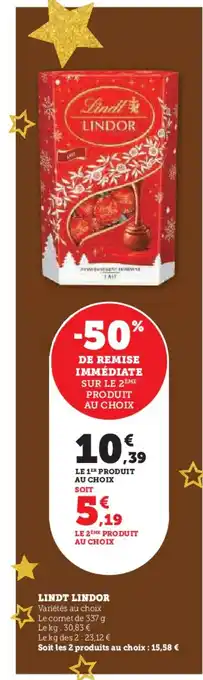 Hyper U LINDT LINDOR offre