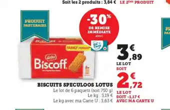 Hyper U LOTUS Biscuits speculoos offre