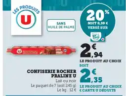 Hyper U Confiserie rocher praline u offre