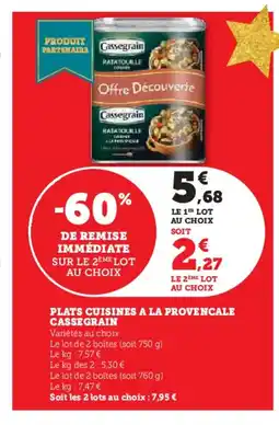 Hyper U CASSEGRAIN Plats cuisines a la provencale offre