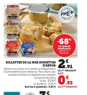 Hyper U Rillettes de la mer mouettes d'arvor offre