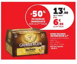 Hyper U GRIMBERGEN Biere blonde offre