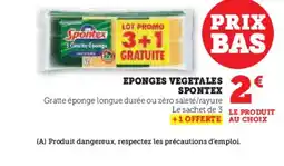 Hyper U SPONTEX Eponges vegetales offre