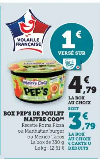 Hyper U MAITRE COQ Box pep's de poulet offre