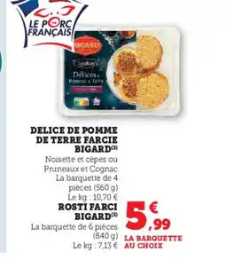 Hyper U BIGARD Delice de pomme de terre farcie offre