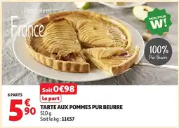 Auchan Tarte aux pommes pur beurre offre
