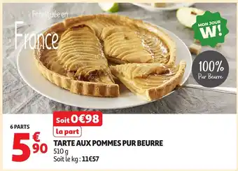 Auchan Tarte aux pommes pur beurre offre