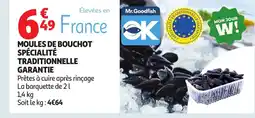 Auchan Moules de bouchot spécialité traditionnelle garantie offre