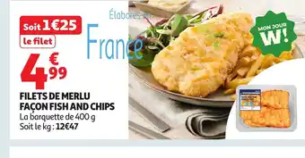 Auchan Filets de merlu façon fish and chips offre