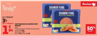 Auchan AUCHAN Mini tranches de saumon fumé offre