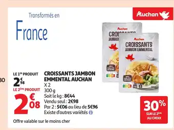 Auchan AUCHAN Croissants jambon emmental offre