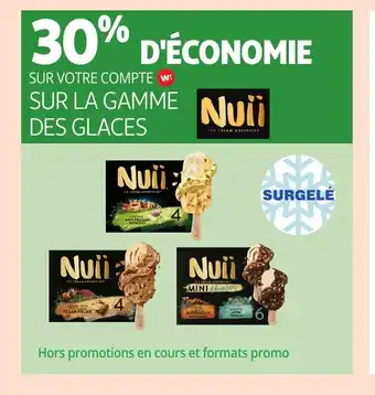 Auchan NUII Sur la gamme des glaces offre
