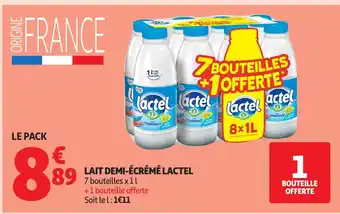 Auchan LACTEL Lait lait demi-écrémé offre