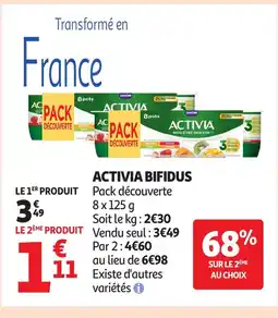 Auchan ACTIVIA Bifidus offre