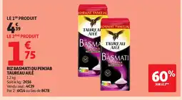 Auchan TAUREAU AILÉ Riz basmati du penjab offre